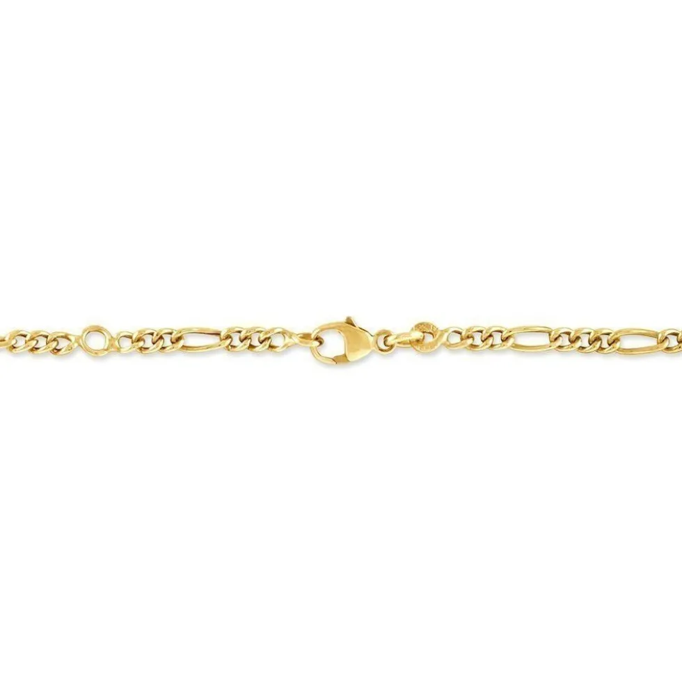 Bracelet Identité Bartolomee Maille Alternee 1/3 Or Jaune