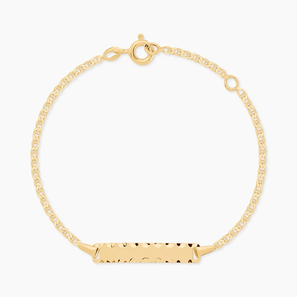Bracelet Identité Esta Maille Forçat Or Jaune