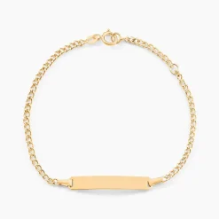 Bracelet Identité Etheline Maille Gourmette Or Jaune
