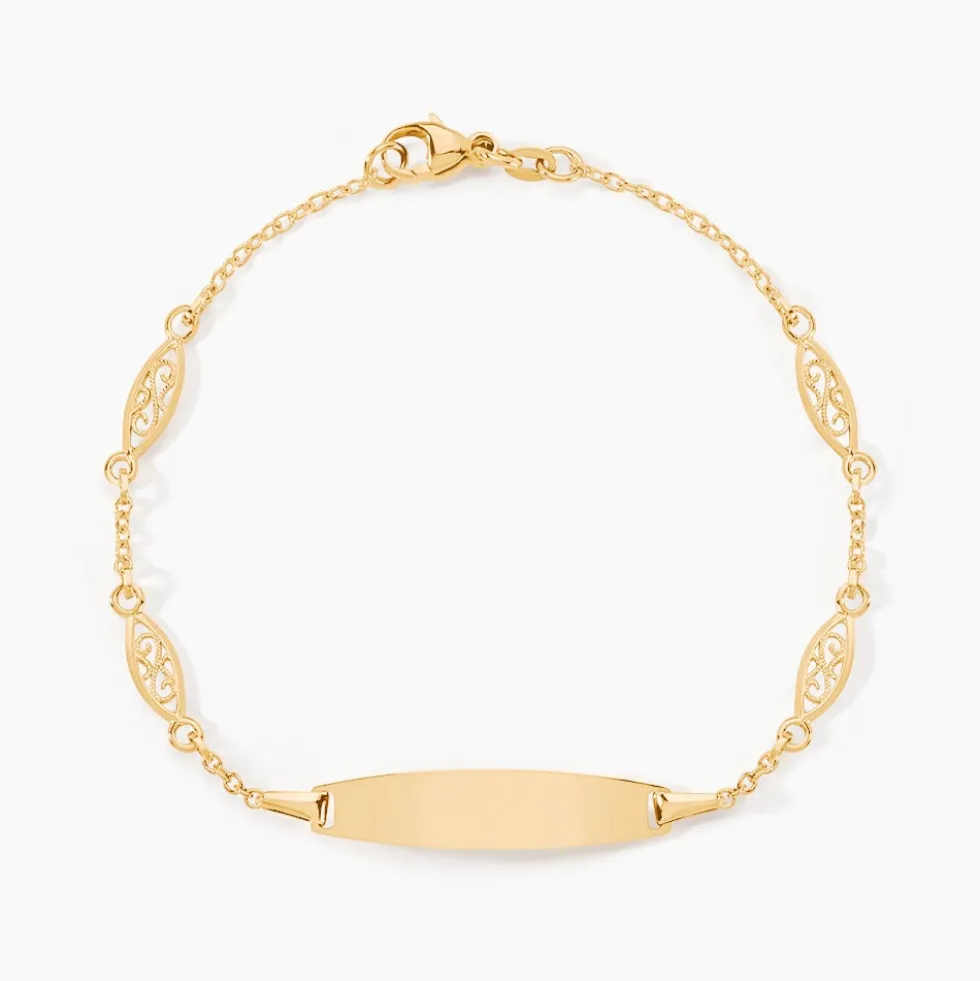Bracelet Identité Eudoxie Maille Filigrane Or Jaune