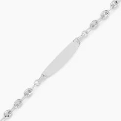 Bracelet Identité Evin Maille Grain De Cafe Or Blanc