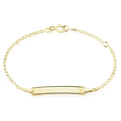 Bracelet Identité Fanelia Maille Marine Or Jaune
