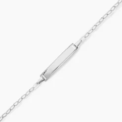 Bracelet Identité Gaspardine Maille Forçat Or Blanc