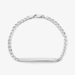 Bracelet Identité Zak Argent Blanc