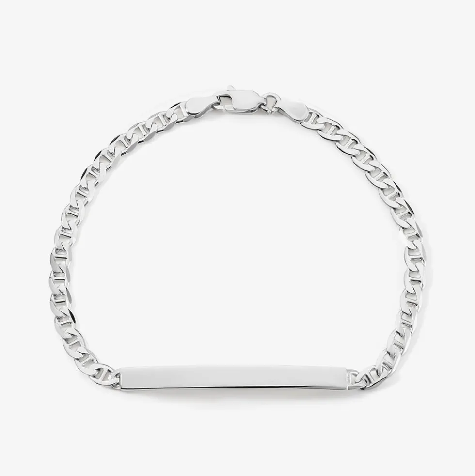 Bracelet Identité Zak Argent Blanc