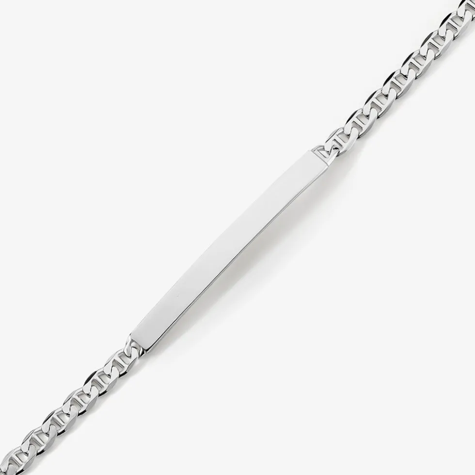 Bracelet Identité Zak Argent Blanc