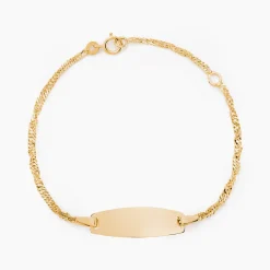 Bracelet Identite Bebe Or Jaune Ericka