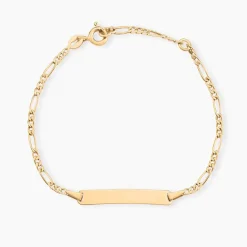 Bracelet Identite Bebe Or Jaune Bartolomee