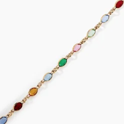 Bracelet Ilvaae Plaqué Or Jaune Pierre De Synthese