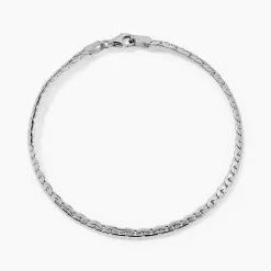 Bracelet Ivy Maille Haricot Or Blanc