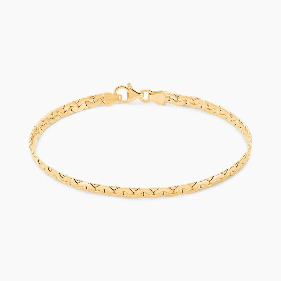 Bracelet Ivy Maille Haricot Or Jaune