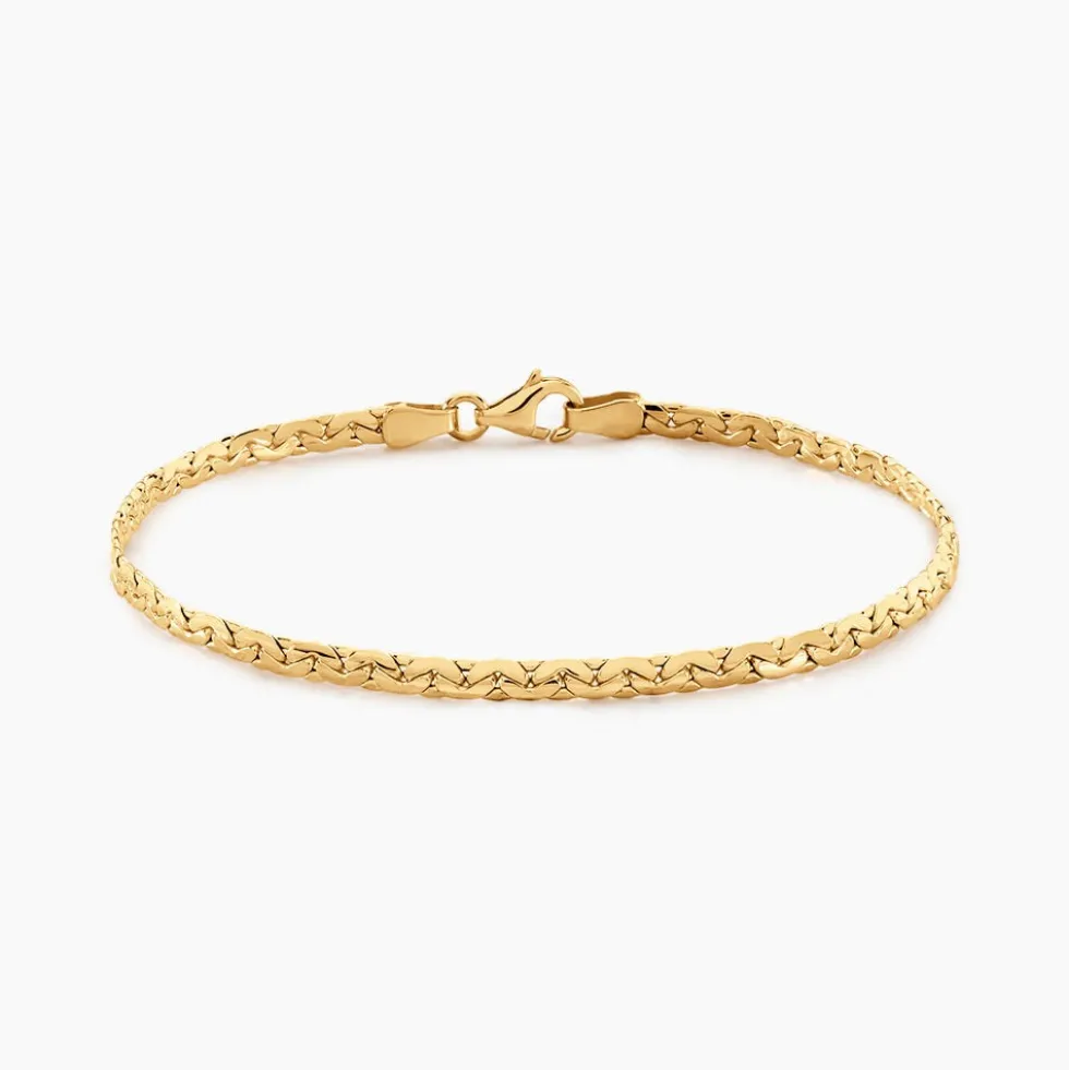 Bracelet Ivy Maille Haricot Or Jaune