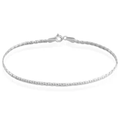 Bracelet Ivy Maille Haricot Or Blanc