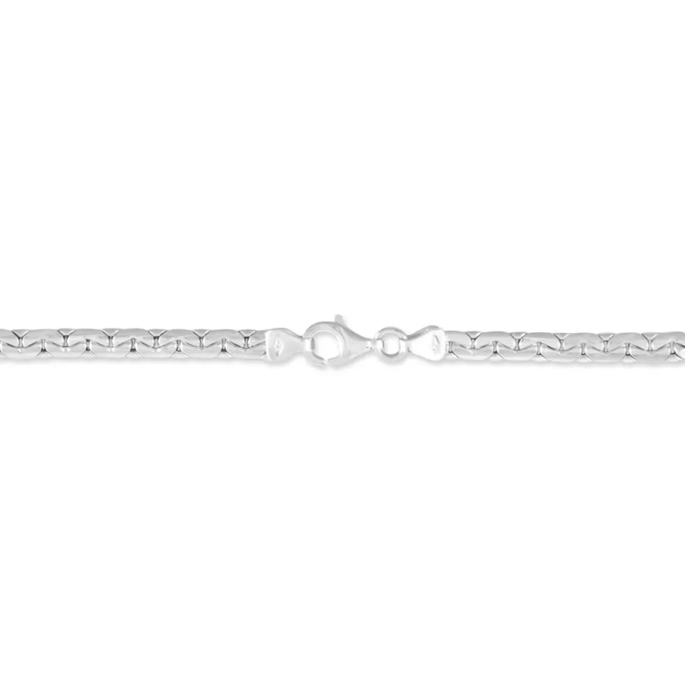 Bracelet Ivy Maille Haricot Or Blanc