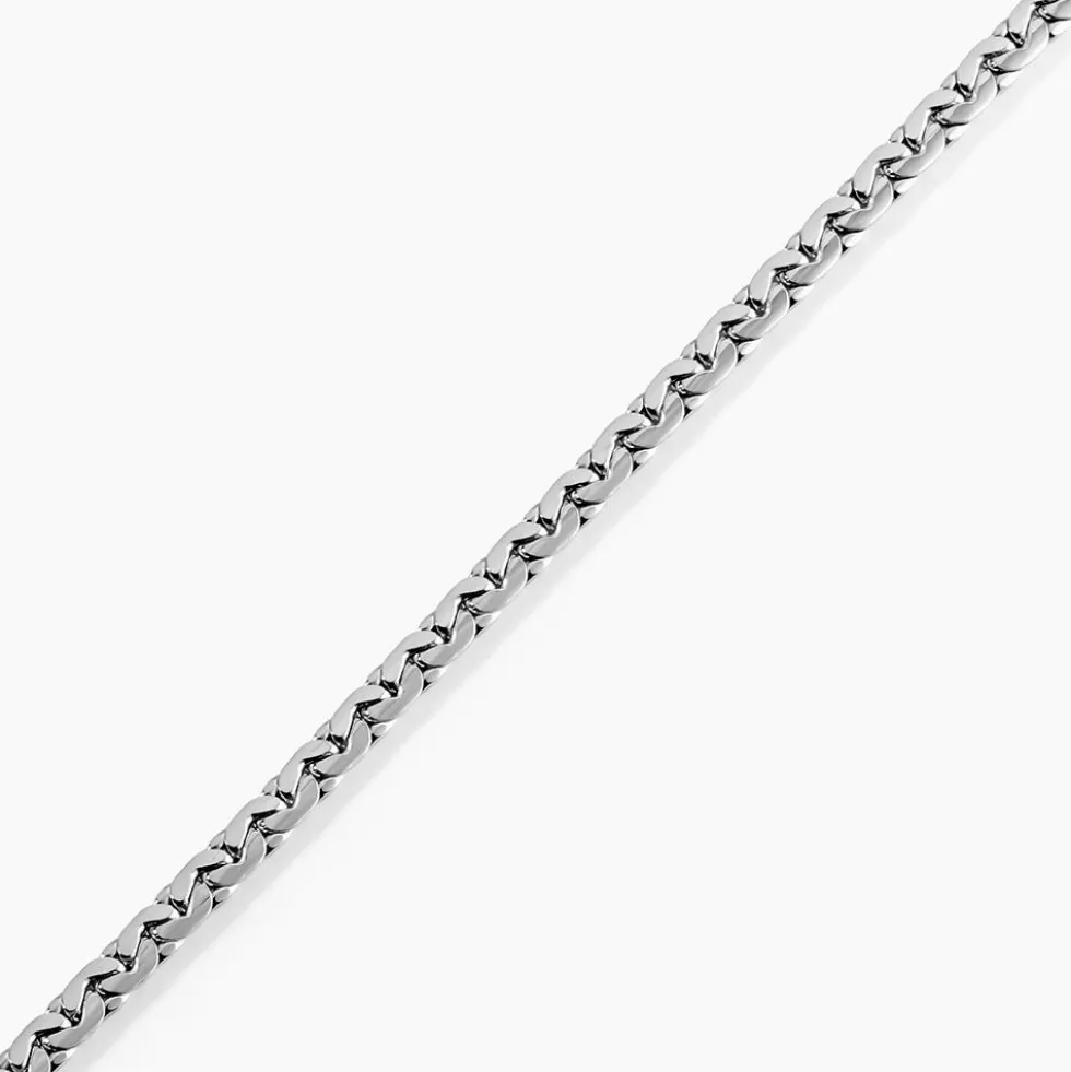 Bracelet Ivy Maille Haricot Or Blanc