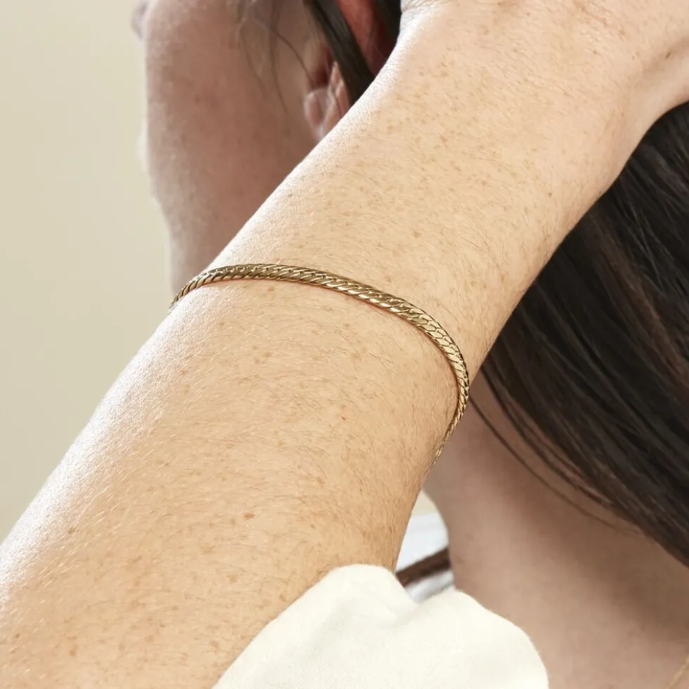 Bracelet Izel Maille Anglaise Or Jaune
