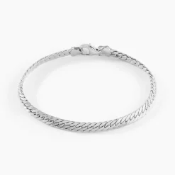 Bracelet Izel Maille Anglaise Or Blanc