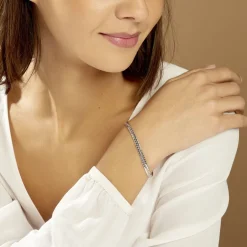 Bracelet Izel Maille Anglaise Or Blanc