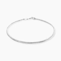 Bracelet Izel Maille Anglaise Or Blanc