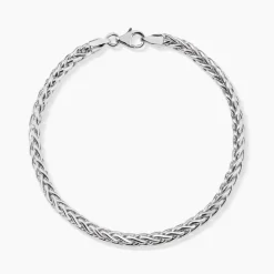 Bracelet Jany Maille Palmier Or Blanc