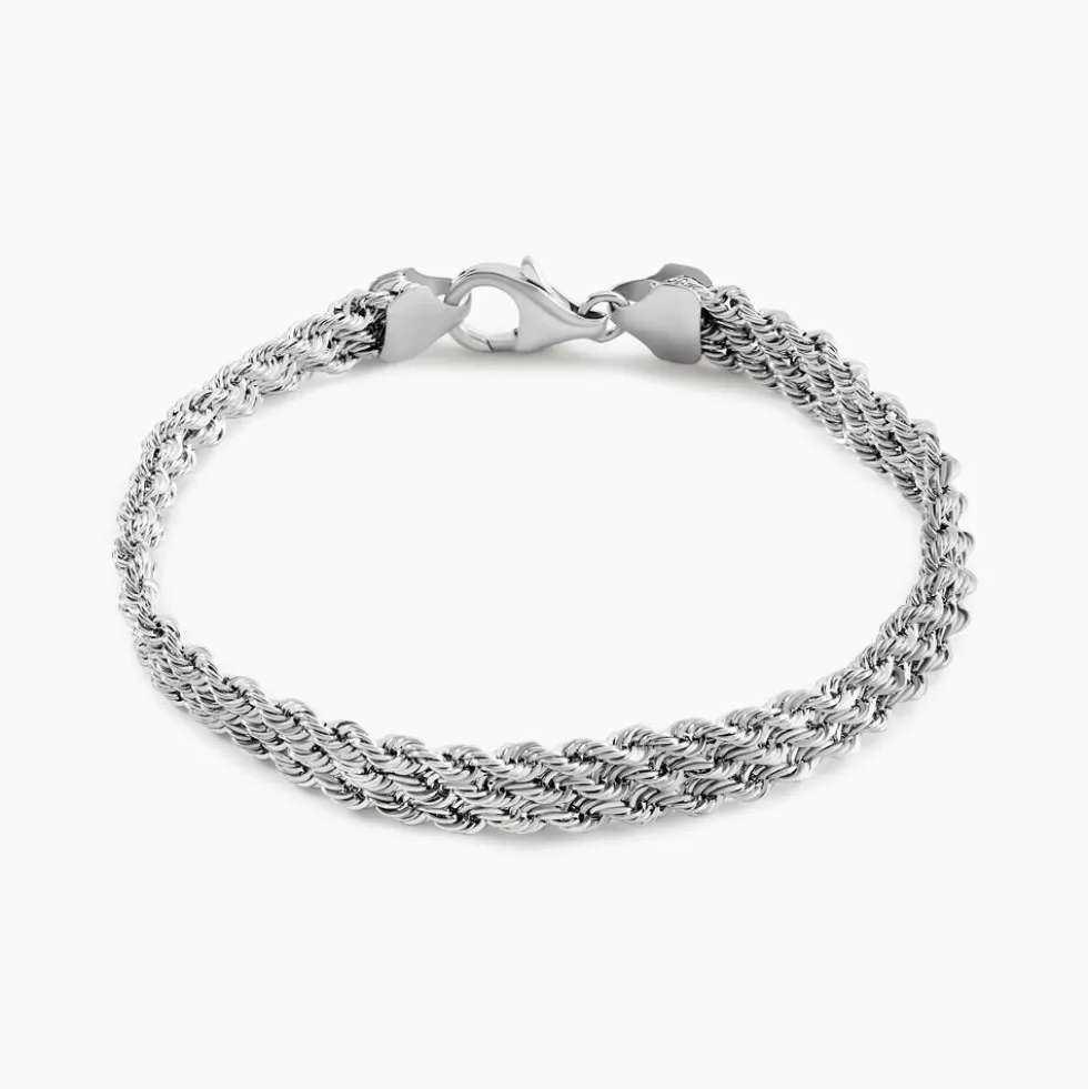 Bracelet Jerry Maille Corde Or Blanc