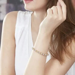 Bracelet Jodie Maille Jaseron Or Bicolore