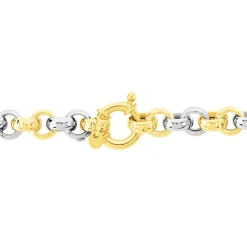 Bracelet Jodie Maille Jaseron Godronne Or Bicolore