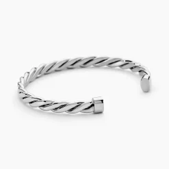 Bracelet Jonc Acier Blanc Alexandru