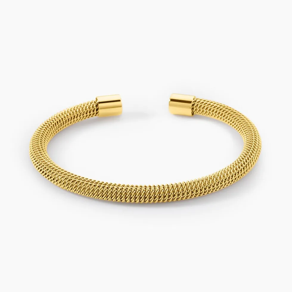 Bracelet Jonc Acier Doré Sibil