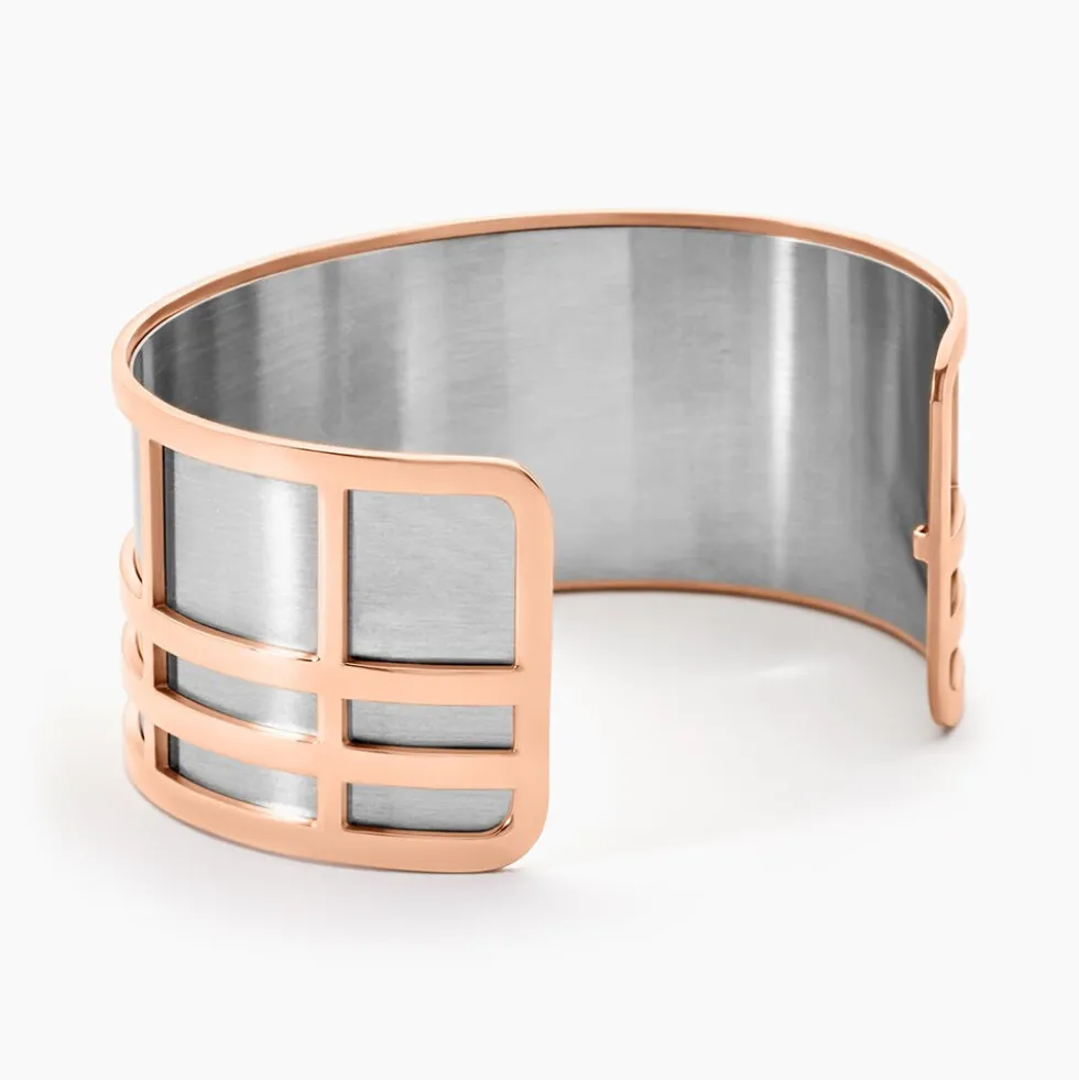 Bracelet Jonc Andria Acier Rose