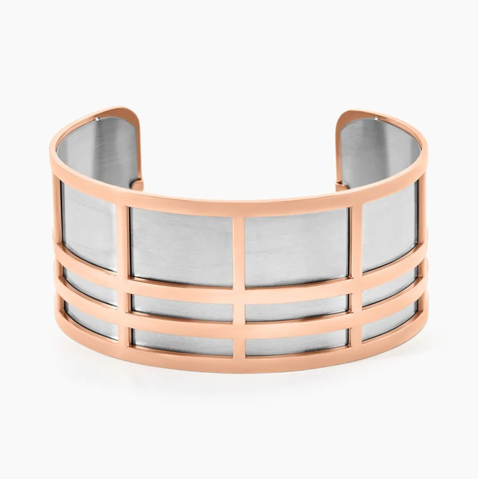Bracelet Jonc Andria Acier Rose