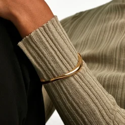 Bracelet Jonc Anselma Plaqué Or Jaune