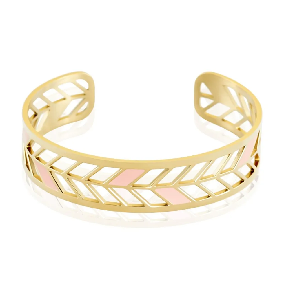 Bracelet Jonc Azat Acier Jaune
