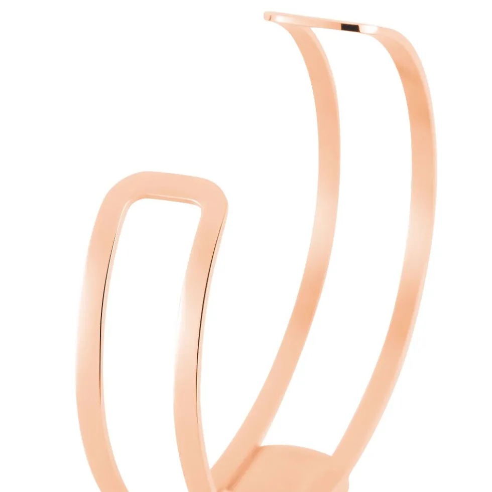 Bracelet Jonc Eline Acier Rose Pierre De Synthese