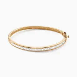 Bracelet Jonc Frieda Plaqué Or Jaune Oxyde De Zirconium