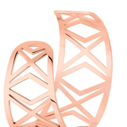 Bracelet Jonc Graphik Line Acier Blanc