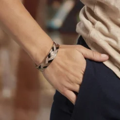Bracelet Jonc Imagine Charlene Acier Rose