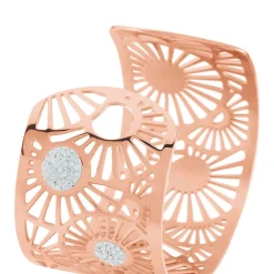 Bracelet Jonc Imagine Florette Strass Acier Rose Strass