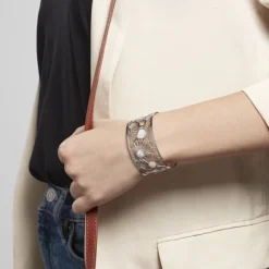 Bracelet Jonc Imagine Florette Strass Acier Blanc Strass