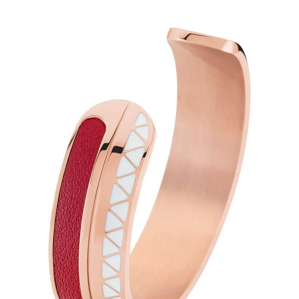 Bracelet Jonc Imagine Victoriano Acier Rose Strass