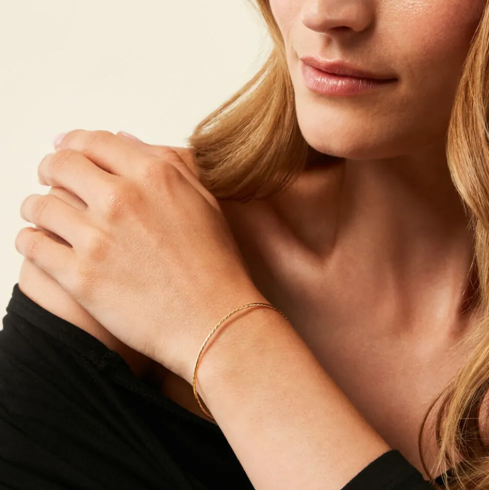 Bracelet Jonc Lou Plaqué Or Jaune