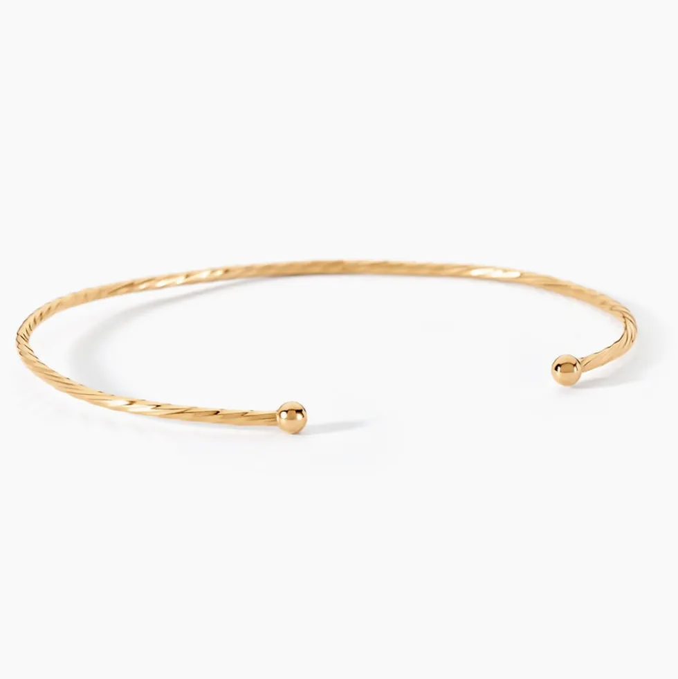 Bracelet Jonc Lou Plaqué Or Jaune