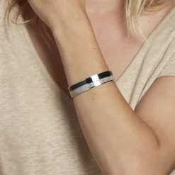 Bracelet Jonc Marie-adelaide Acier Blanc