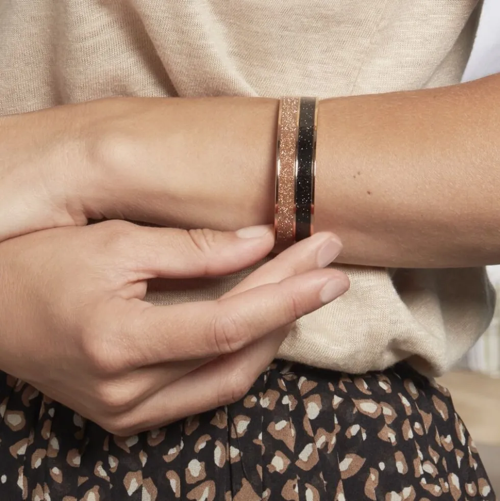 Bracelet Jonc Marie-adelaide Acier Rose