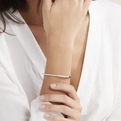 Bracelet Jonc Or Blanc Stasya Diamants