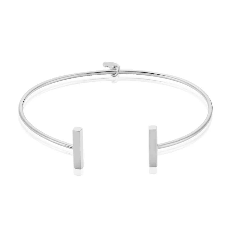 Bracelet Jonc Tullia Argent Blanc