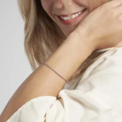 Bracelet Jonc Twist Argent Blanc