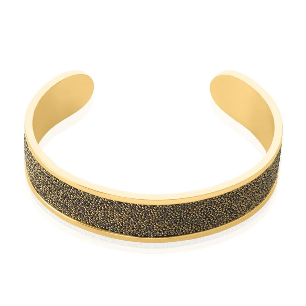 Bracelet Jonc Willis Acier Dore
