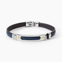 Bracelet Jourdan Cuir Bleu