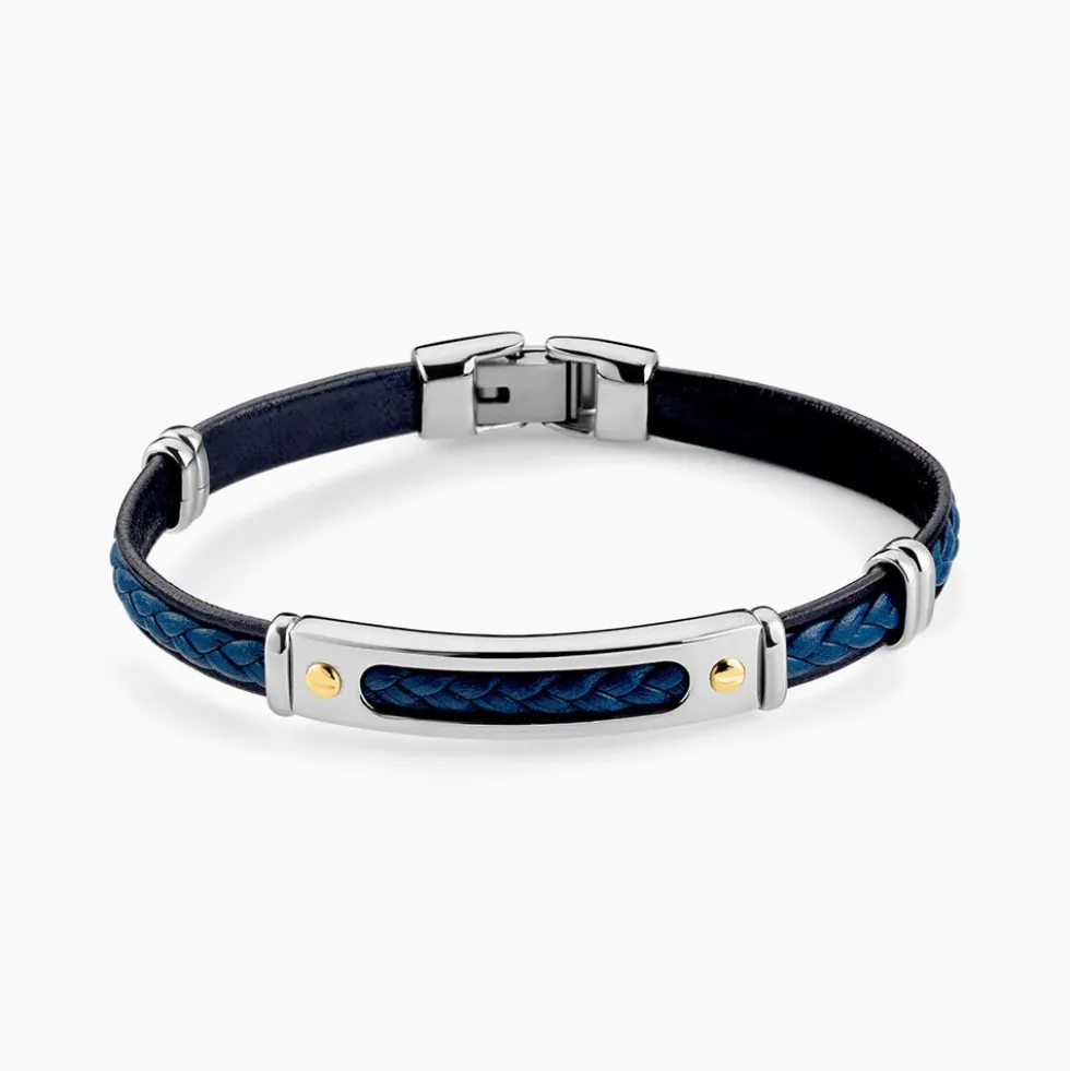 Bracelet Jourdan Cuir Bleu